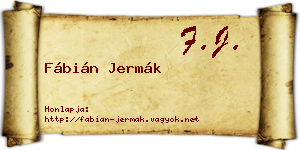 Fábián Jermák névjegykártya